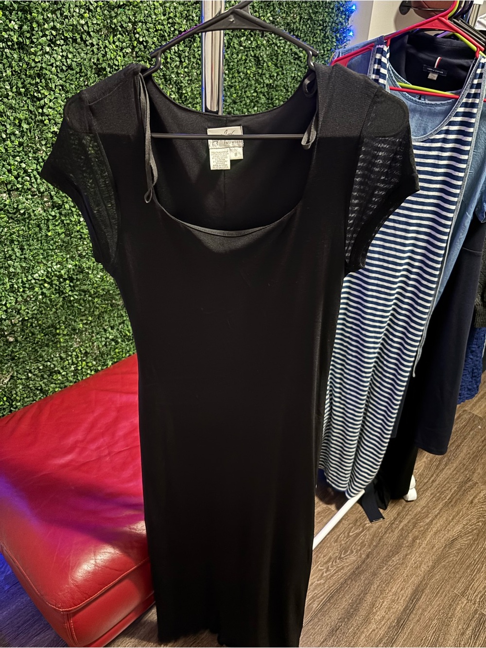 Jacqueline Ferrar Black Scoop-Neck Dress